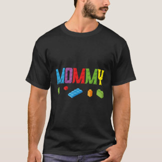 Camiseta Mamãe Master Builder Building Bricks Família Block