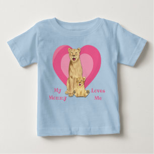 Camiseta Mamãe Me Ama Leão Bebê