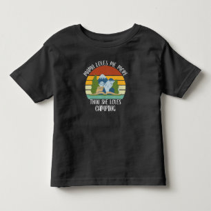Camiseta Mamãe Me Ama Mais Do Que Ama Acampar
