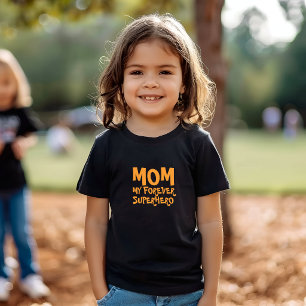 Camiseta Mamãe Meu Super-Herói Eterno laranja