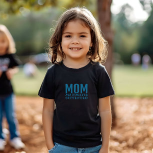 Camiseta Mamãe Meu Super-Herói Para Sempre azul turquesa