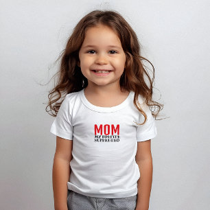 Camiseta Mamãe Meu Super-Herói Para Sempre preto vermelho