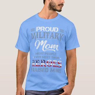 Camiseta Mamãe Militar Eu Criei Meu Herói América Forças Ar