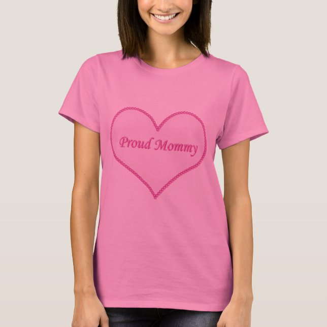Camiseta Mamãe Orgulhosa, Rosa (Frente)