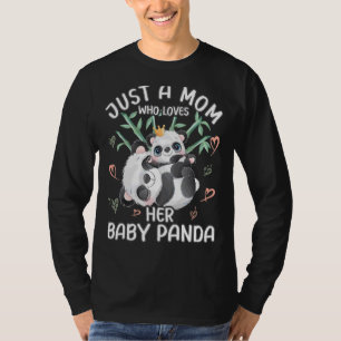 Camiseta Mamãe Panda Ama Apenas Uma Mãe Que Ama Seu Bebê Pa