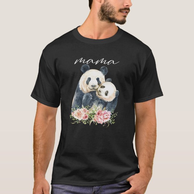 Camiseta Mamãe Panda Tanque Nova Mãe Panda Bear Presente Pa (Frente)