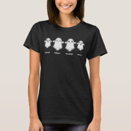 Camiseta Mamãe Papai e Dois Filhos Família Fantasma de 4 Pe