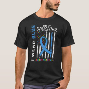 Camiseta Mamãe Papai Eu Uso Azul Pela Consciência do Autism