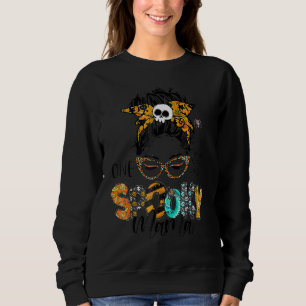 Camiseta Mamãe Para o Coque Desarrumado de Halloween Mãe Mo
