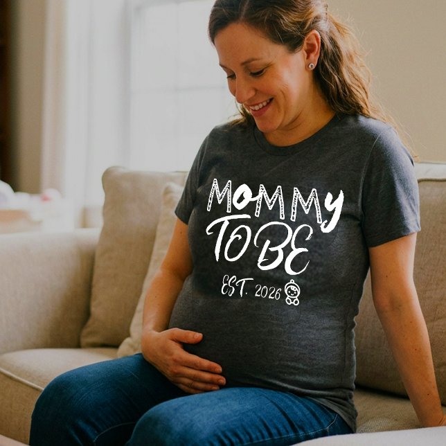 Camiseta Mamãe Para Ser Est 2026 Anúncio de Gravidez  (Criador carregado)