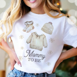 Camiseta Mamãe Para Ser Futuramae Chuvada de Bebê de Invern