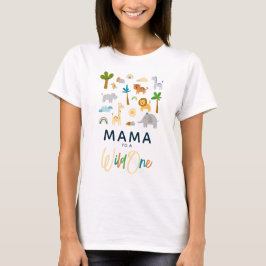 Camiseta Mamãe para um Chá de fraldas Safari Selva 'Selvage