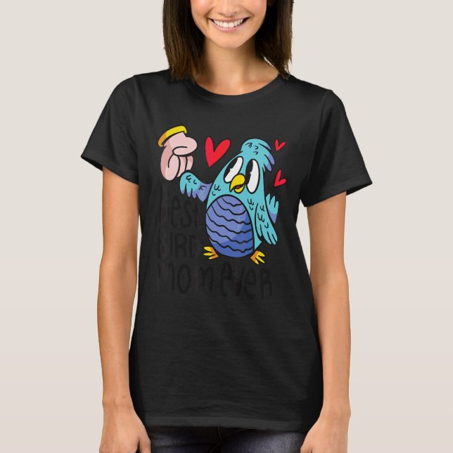 Camiseta Mamãe Pássaro Mãe E Dia de as mães Feliz (Frente)