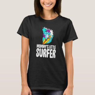 Camiseta Mamãe Pequena Surfista Unicórnio Mulheres Adoram A