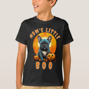 Camiseta Mamãe Pequeno Boo Bulldog Francês Halloween French