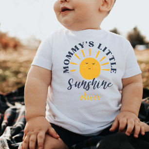 Camiseta Mamãe Pequeno Sol Costurado, Donativo Engraçado