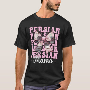 Camiseta Mamãe Persa Mãe Gato Persa Dia das Mães Rosa Coq