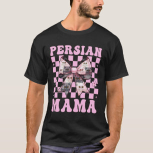 Camiseta Mamãe Persa Mãe Gato Persa Dia das Mães Rosa Coq