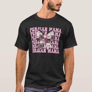 Camiseta Mamãe Persa Mãe Gato Persa Dia das Mães Rosa Coq