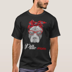 Camiseta Mamãe Pitbull Cachorros Amantes Para O Dia de as m