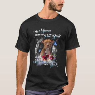 Camiseta Mamãe Pitbull Dona Mãe de Cachorro Feliz Dia das M