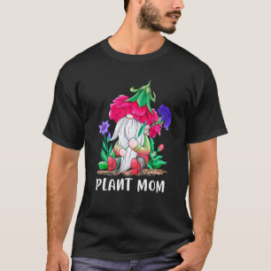 Camiseta Mamãe Planta Cravo Gnomo Jardinagem Mamãe Dia das