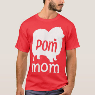 Camiseta Mamãe Pomeraniana Oferece Bonito Cachorro Pomerani