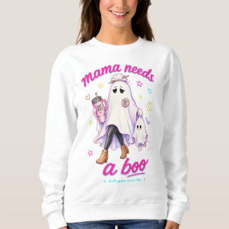 Camiseta Mamãe Precisa de um Boo Fantasma Cansada Vida de M