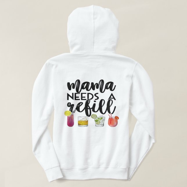 Camiseta Mamãe precisa de um reabastecimento (Verso do Design)