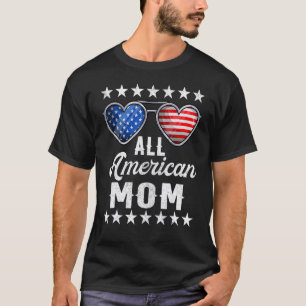 Camiseta Mamãe Quarto De Julho Mulheres Todos Os Americanos