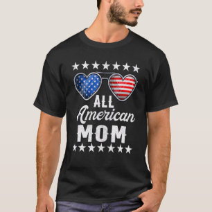 Camiseta Mamãe Quarto De Julho Mulheres Todos Os Americanos