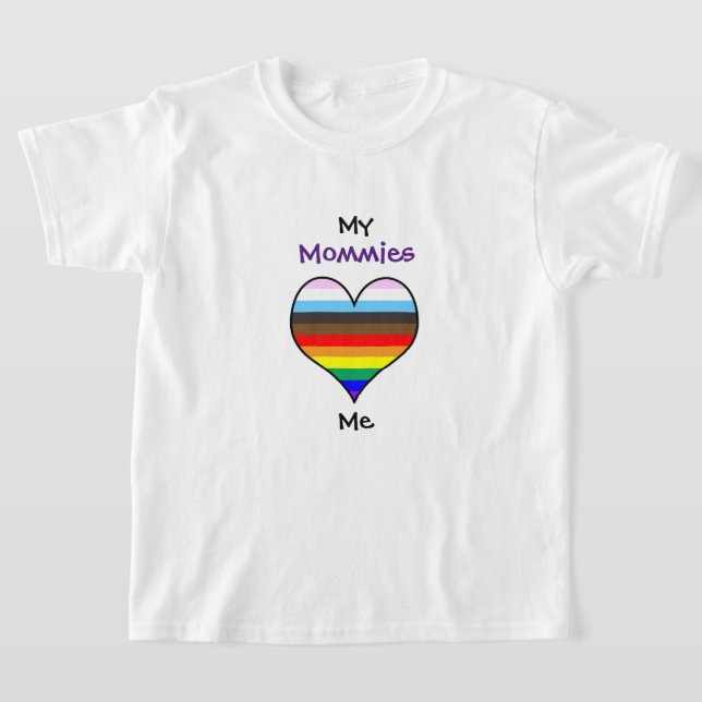 Camiseta Mamãe Rainbow Heart (Postura )