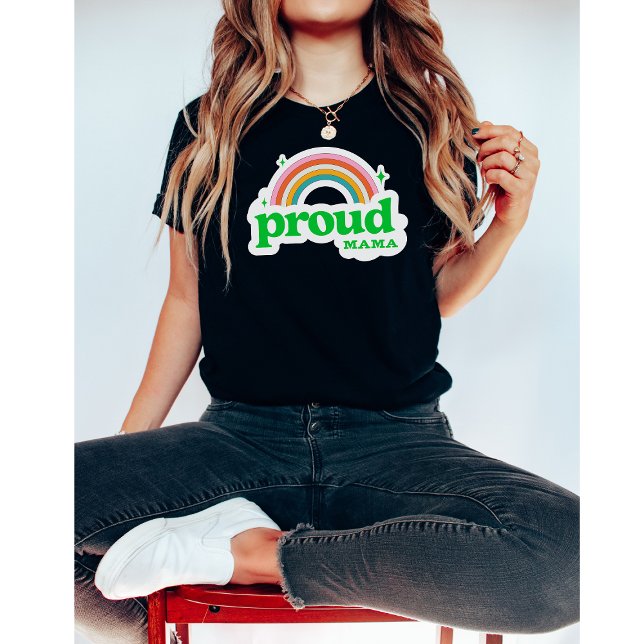 Camiseta Mamãe-Rainbow-Mãe-Boho-Funny (Criador carregado)
