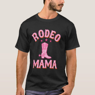 Camiseta Mamãe Rodeio Primeiro Aniversário Cowgirl Ocidenta