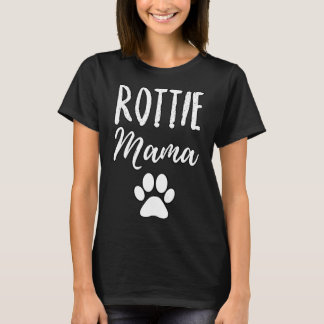 Camiseta Mamãe Rottie Feminina Para Mãe De Cachorro Rottwei