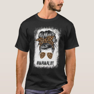Camiseta Mamãe Sangrada Vida Leopardo Mensagem Mulher Solte