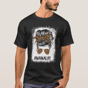 Camiseta Mamãe Sangrada Vida Leopardo Mensagem Mulher Solte