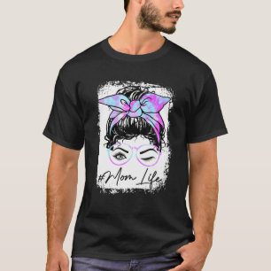 Camiseta Mamãe Sangrada Vivo Tie Dye Sacuy Bun Hair Piscar