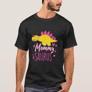 Camiseta Mamãe Saurus Rex Funny Dinossaur Crianças Meninas