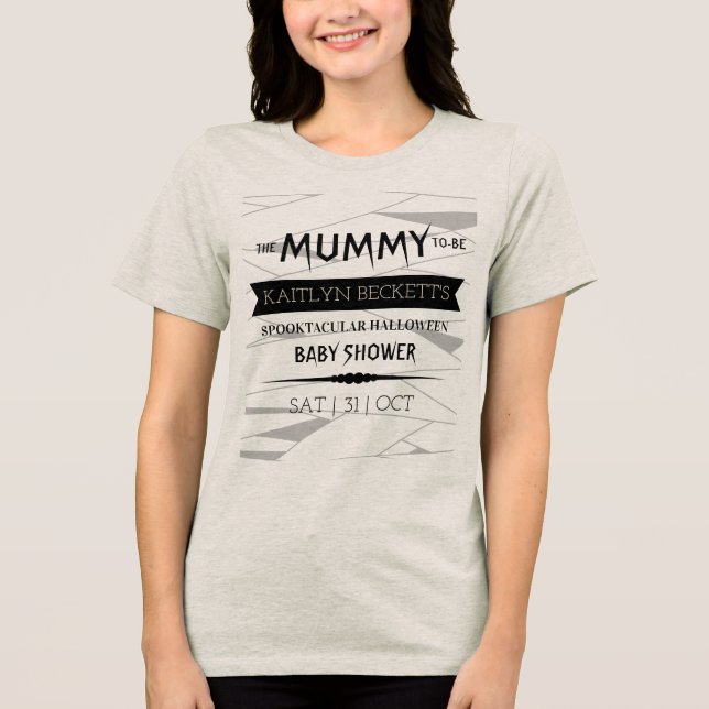Camiseta Mamãe Ser | Chá de fraldas de Halloween (Frente)