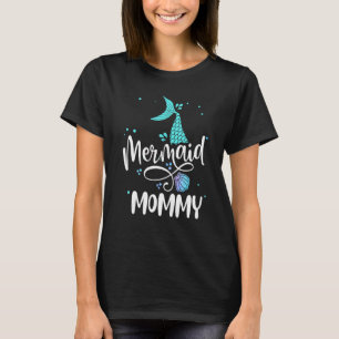 Camiseta Mamãe Sereia Mulheres Família Conjunto Festa