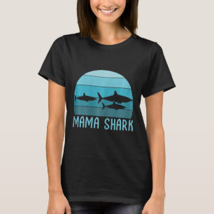 Camiseta Mamãe Shark Mãe De 2 Dias de as mães