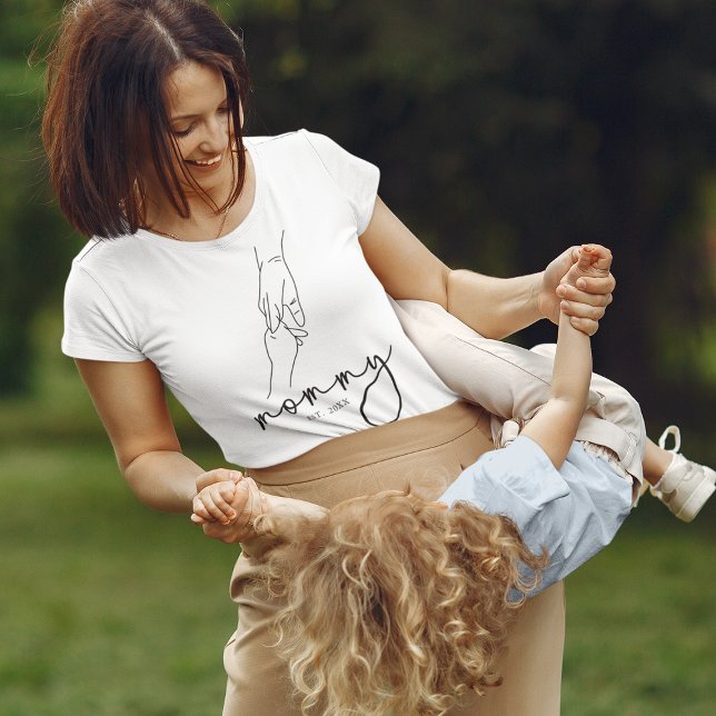 Camiseta Mamãe Simples e Estabelecida (Criador carregado)