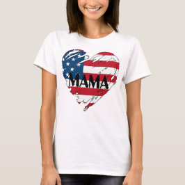 Camiseta Mamãe sobredimensionou-se e orgulhosa mãe militar