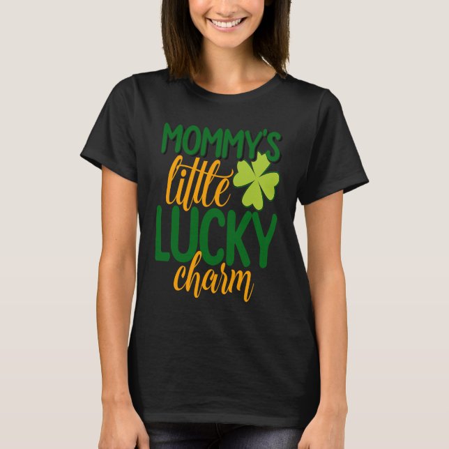 Camiseta Mamãe Sortuda Clover Shamrock (Frente)