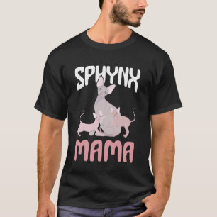 Camiseta Mamãe Sphynx Gato Sem Pelo Amante de Gato Sphynx G