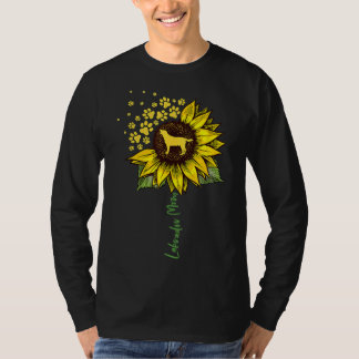 Camiseta Mamãe Sunflower Labrador Retriever Cachorro Mãe