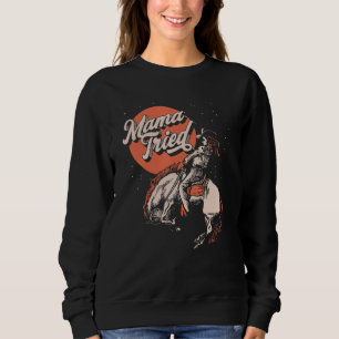 Camiseta Mamãe Tentou Vintage Rodeo Cowgirl Western Country