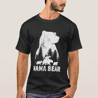 Camiseta Mamãe Ursa 3 Cubos Dia Mãe Engraçado Mamãe Ursa 3 