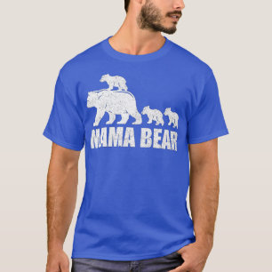Camiseta Mamãe Ursa 3 Cubs Mamãe Ursa Mãe 3 Crianças gigapi